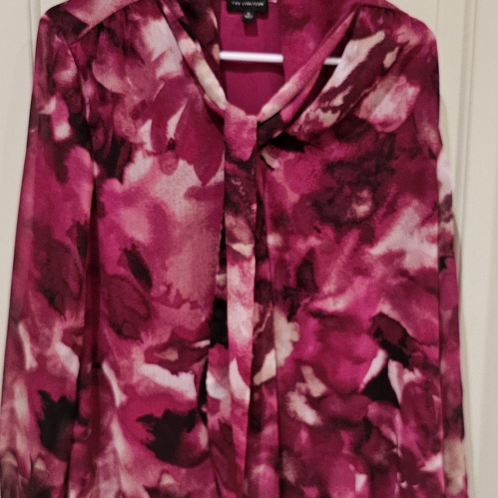 The Limited Blouse - Pink and Black